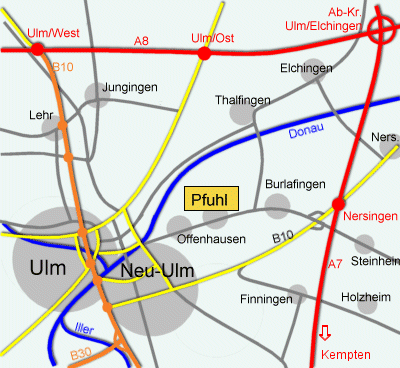 Anfahrtsplan nach Pfuhl